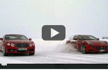 Ferrari FF Vs. Bentley Continental V8 on Ice at the edge of the Arctic Circle