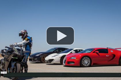 supercar vs superbike Mclauren Bugatti Ferrari