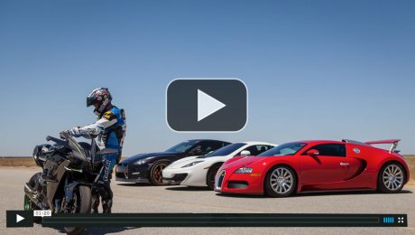 supercar vs superbike Mclauren Bugatti Ferrari